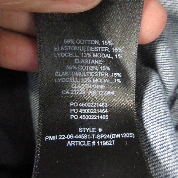 TEN Aritzia High Rise Flare Leg Jeans Women 27 Blue High Rise Dark Wash 620 - Picture 4 of 10